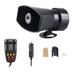 SXR-Mic PA 시스템 비상 증폭기 경적 12V 자동차 경보 경고 알람 스피커 고음