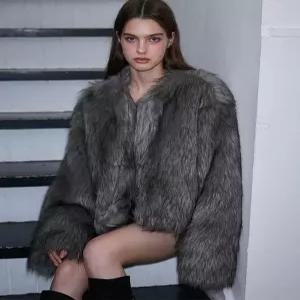 [매장정품] 로제프란츠 Overfit Mix Fur Jacket [Gray] 5009453804
