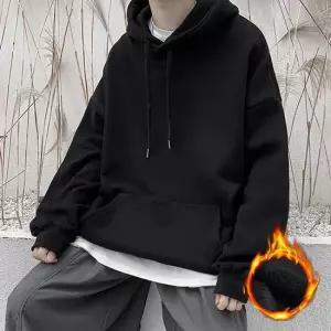 모로엠 남성 심플 기모 후드 티셔츠 DMC-TSK-QDD360