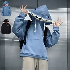 [모로엠]남성 상어 기모 캐주얼 후드티 LD-TSK-QSIS694