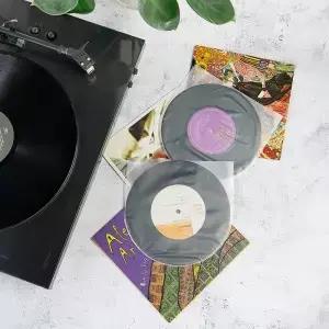 25/50PCS 7 인치 투명 내부 슬리브 정전기 방지 3 Mil 플라스틱 비닐 레코드 커버 7in EP 보호 45 RPM