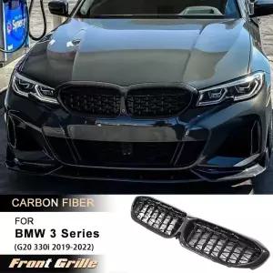 BMW 3시리즈 G20 330i 19-22 레이싱 프론트 그릴 메쉬 커버 호환
