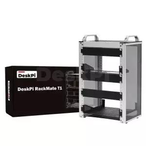 DeskPi RackMate T1 랙마운트 네트워크 서버 오디오 및 비디오 장비용 10인치 8U 캐비닛
