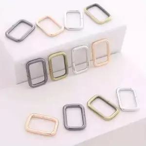 가방 지갑 DIY 스트랩에 대 한 5pcs 금속 사각형 반지 버클 웨 빙 벨트