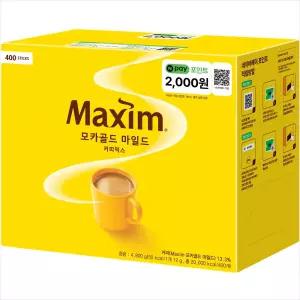 맥심 모카골드 커피믹스 400T+네이버페이 2000포인트//2개구매시 1000원DCX넉넉한 유통기한
