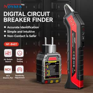 노야파 NF-8401 자동 회로 차단기 탐지기 220V 스위치 테스터 퓨즈 소켓 전기 기술자 진단 도구