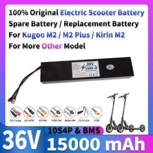 쿠고 M2 / 플러스용 15000mAh 36V 전동 스쿠터 배터리 교체, 오래 지속되는 18650 리튬이온 10S4P 팩