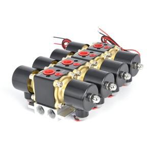 에어 라이드 서스펜션 압축기 부품용 DC 12V 250PSI 4F 고유량 밸브 매니폴드