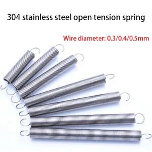 304 스테인레스 스틸 S자형 후크 장력 스프링 와이어 직경 0.3/0.4/0.5mm, 길이 10-120mm