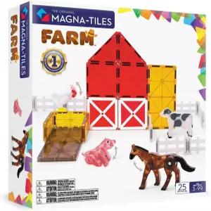 MAGNA-TILES 농장 동물 25조각 자석 조립 세트 오리지널 건축 브랜드