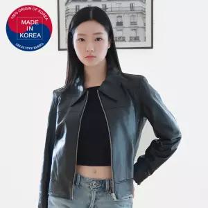 국산 여성 천연 양가죽 100% 리얼 레더 라벤나 가죽자켓 이컬러즈 ECOLORZ 한국제품 MADE IN KOREA