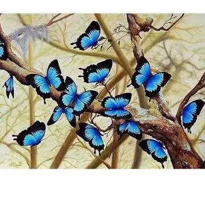 나비 정원 패브릭 보석십자수 40x60 케이엠엘리 비즈십자수 페인팅 키트 7DE24