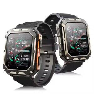 스마트 시계 C20 PRO 1.83 인치 남성 음악 BT 통화 야외 스포츠 피트니스 트래커 심박수 혈압 Smartwatch
