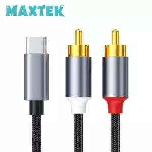 MAXTEK 맥스텍 USB Type-C to 2RCA 스테레오 오디오 케이블 1M MT496 4176101