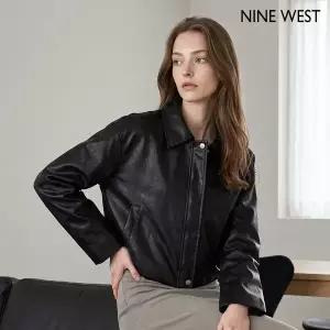 [NINE WEST]레더 카라 집업 크롭 자켓 (NIDCJK001)