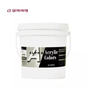 알파 미디엄 아크릴물감 2L 낱색(흰색)(검정)/대용량