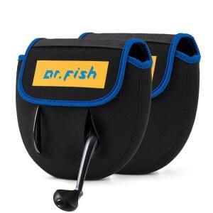 DR.FISH 스피닝 낚시 릴 커버(1000-6000 이상 호환) 네오프렌 손잡이 슬롯 보호 가방 보관 케이스 파우치 액세서리 1000-3000 2팩
