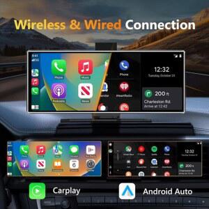 안드 카플레이 XUDA 무선 대시 오디오 인치 캠 기 자동 GPS DVR 4K 블루투스 안드 11 26 및 네비게이션 듀얼 카플레이 보드