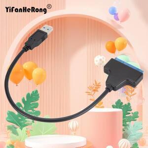 SATA to USB 3.0 케이블 최대 6Gbps 2.5인치 외장 HDD SSD 하드 드라이브용 22핀 어댑터 PC용 III