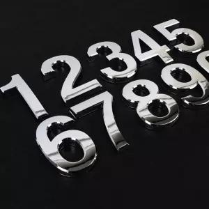 스티커 입체형 볼록 은색 숫자 1P 대 디자인이니셜
