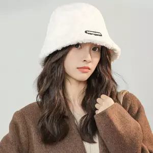 양털 벙거지 모자 여자 겨울 방한 버킷햇 캠핑