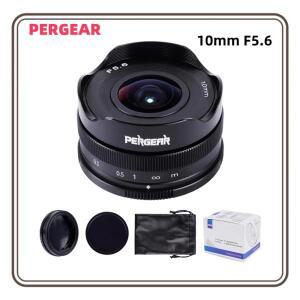 PERGEAR 10mm F5.6 APS-C Fisheye 수동 초점 프라임 렌즈 Fuji XF M43 Sony E Canon 마운트 미러리스 카메