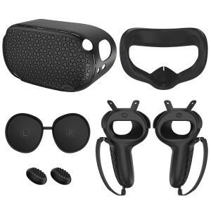 Oculus Quest 2 VR 헤드셋 페이스 커버 아이 핸들 그립 캡 액세서리 용 실리콘 보호 셸