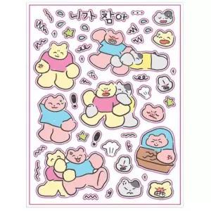 엉망진창 니가 참아 칼선 스티커 히히클럽 젤리크루