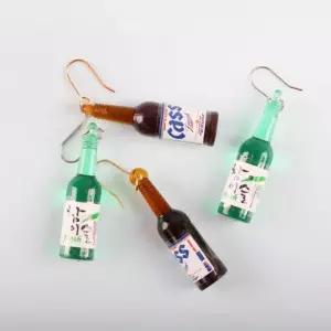 [라일리쥬얼리] Rly 소주 맥주 귀걸이 유머러스한 이색 선물 술자리