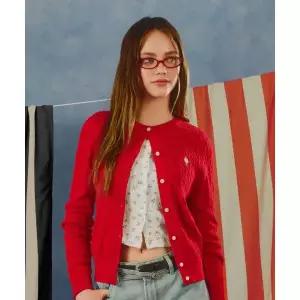 WHO.A.U Steve High Gauge Cotton Cable Cardigan / WHCKG2325F 123463