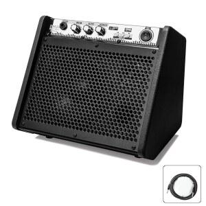 쿨뮤직 DM20 20W 블루투스 개인용 모니터 앰프 전기 드럼 스피커 USB 인터페이스 포함(전자드럼 노이즈 감소 케이블 포함) (블랙)