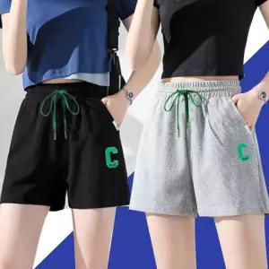 밴딩 하프 팬츠 여성 여름 데일리 캐쥬얼 포켓 밴딩팬츠 휘트니스 반바지 여성 홈웨어 런닝 조깅