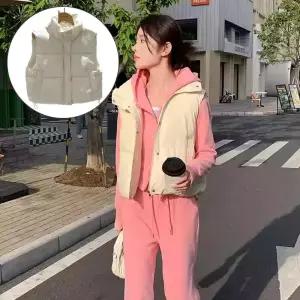 고급스러운 여성 조끼 겨울용 초경량 패딩 보온 점퍼