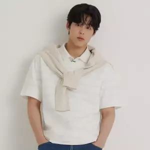 매장정품 BEANPOLE 빈폴 기본 브이넥 반소매 티셔츠 - 화이트 (BC6242C401) BC6242C40_1_JB 1984936