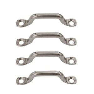 4PCS 스테인레스 스틸 도어 핸들 부엌 25mm 당겨 서랍 손잡이 홀더 로프 케이블 클램프 찬장 버클 캐비닛 고정