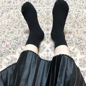 중목 골지 양말 블랙
