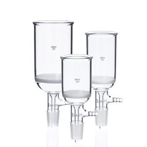 1pcs 30-2000ml 실험실 유리 부흐너 필터 깔때기, 소결 G1-G5 선택 가능 거친