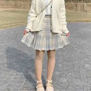 바닐라 체크패턴 교복치마(기장선택) 교복 학생복