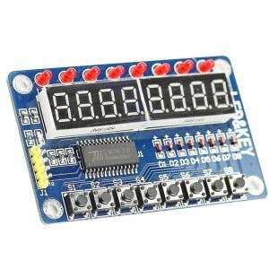 AVR 아두이노용 8개의 LED와 버튼 키가 포함된 HiLetgo TM1638 8비트 디지털 LED 튜브 디스플레이 모듈 ARM