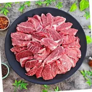 돼지 뒷고기 통볼살 통두께 2kg 캠핑고기