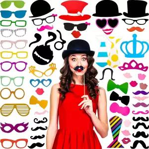 Gejoy 사진 부스 소품 60 DIY 키트 파티 웨딩 졸업 셀카 액세서리