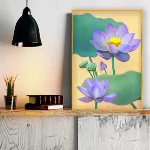 연꽃그림액자 풍수그림 돈들어오는 꽃그림 A2gdAL4