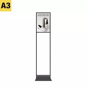 높이고정형 양면삽입식 입간판 SMD-A3B 슬림 흑색