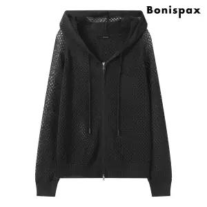 썸머 메쉬 펀칭 후드 집업 가디건 XQ2CK007L0 1398772