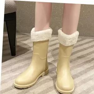 기모 여성 레인부츠 미들 부츠 방한화 여자 겨울 신발