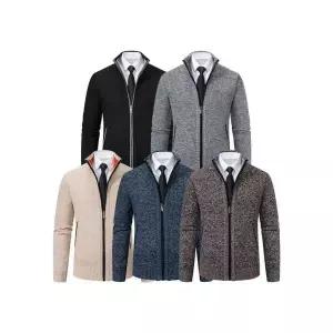 [모로엠] 남성 믹스컬러 정장 니트 집업 가디건 DMG-CA-QOH04568797
