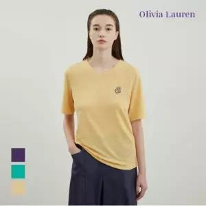 올리비아로렌 MG01 린넨 브이넥 티셔츠 신선도원몰 VOBAS4M4271
