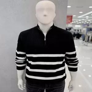 [트루젠]남자 가을 겨울 울 혼방 하프터틀넥 반목폴라 반집업 니트 스웨터 티셔츠_JK