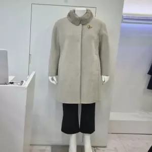 벨리시앙 세이브존04 밍크카라 울  롱 코트 LC3402