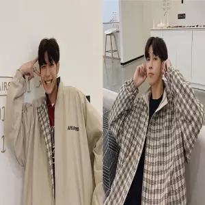 [모로엠] 남성 오버핏 체크 리버시블 양면 자켓 DMG-JUA-QOH02091949